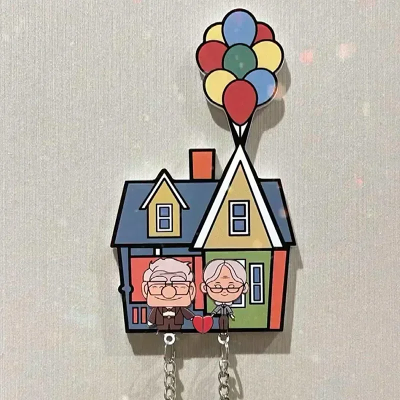 Soporte de llavero de Disney para niños, accesorio colgante antipérdida, decoración de puntada de Mickey Mouse, personaje de dibujos animados lindo, regalos