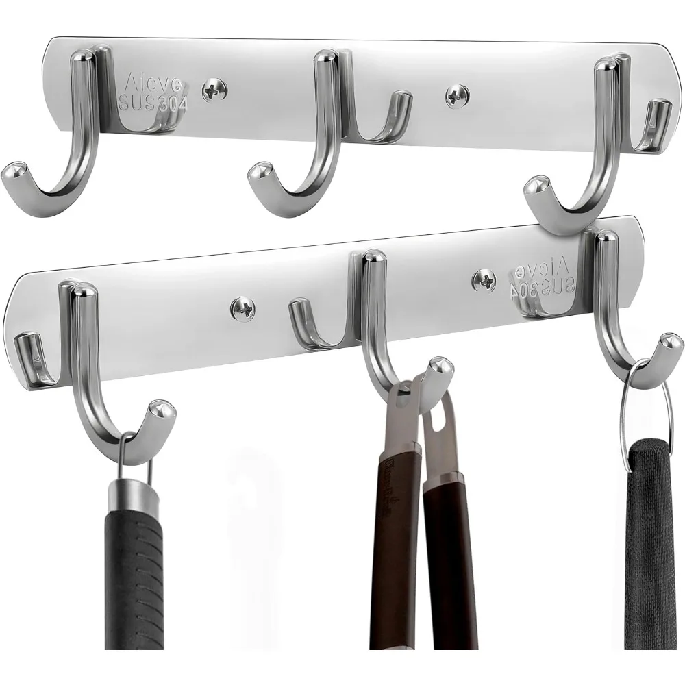 

Крючки для гриля TidyFriend для посуды, 2 упаковки сверхмощных держателя посуды для гриля для барбекю с 8 винтами, металлическая вешалка для инструментов для гриля для Char-