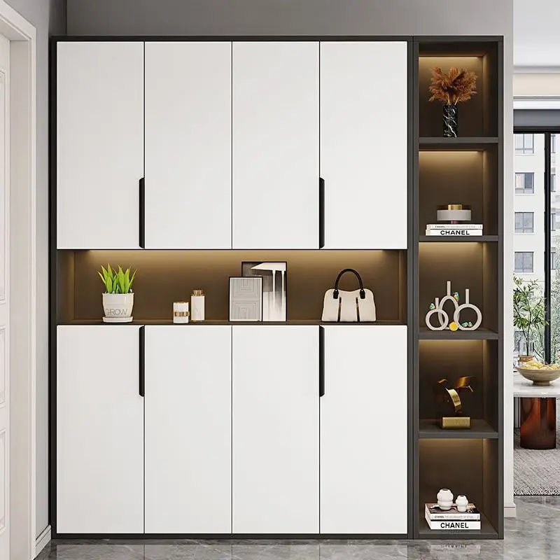 Entrance cabinet integrated light luxury storage living room partition simple modern storage foyer cabinet