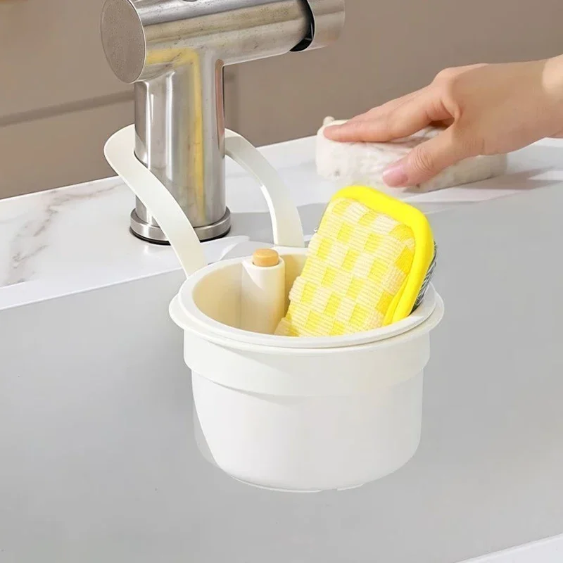 2-in-1 Sink Strainer & Fruit Colander Basket Removable Anti-Clog Kitchen Garbage Filter with Openable Bottom Easy To Clean