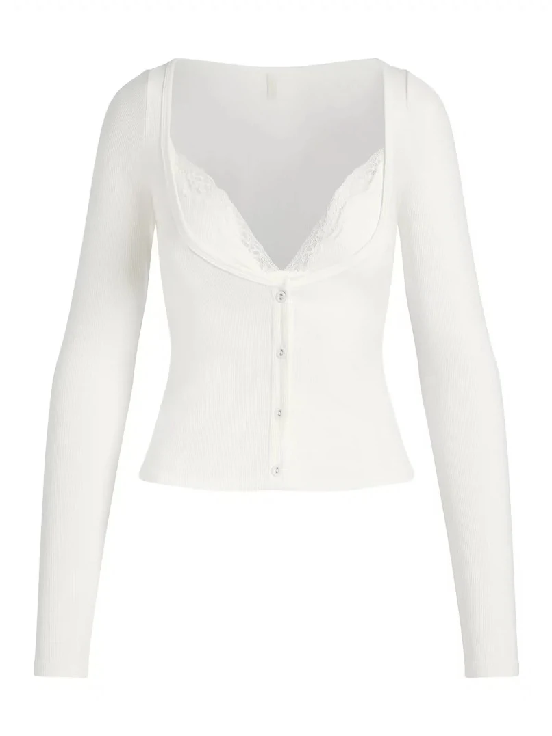 

Новинка! Модный женский летний костюм с кружевными вставками: черно-белый, красный, с длинными рукавами и бретелями, чувственный и стильный.