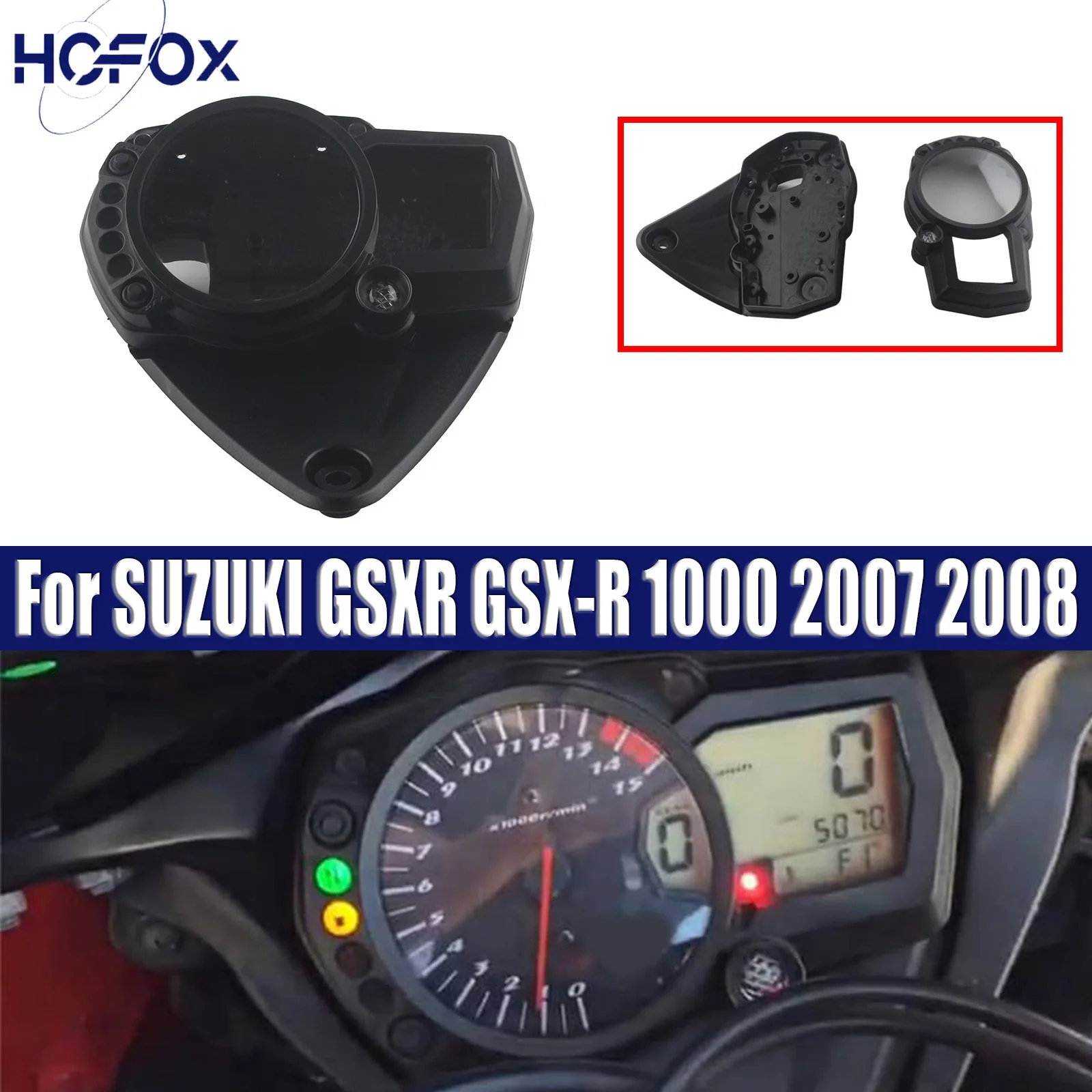 

For SUZUKI GSXR GSX-R 1000 2007 2008 Speedometer Odometer Instrument Housing Case Tachometer Gauge Cover