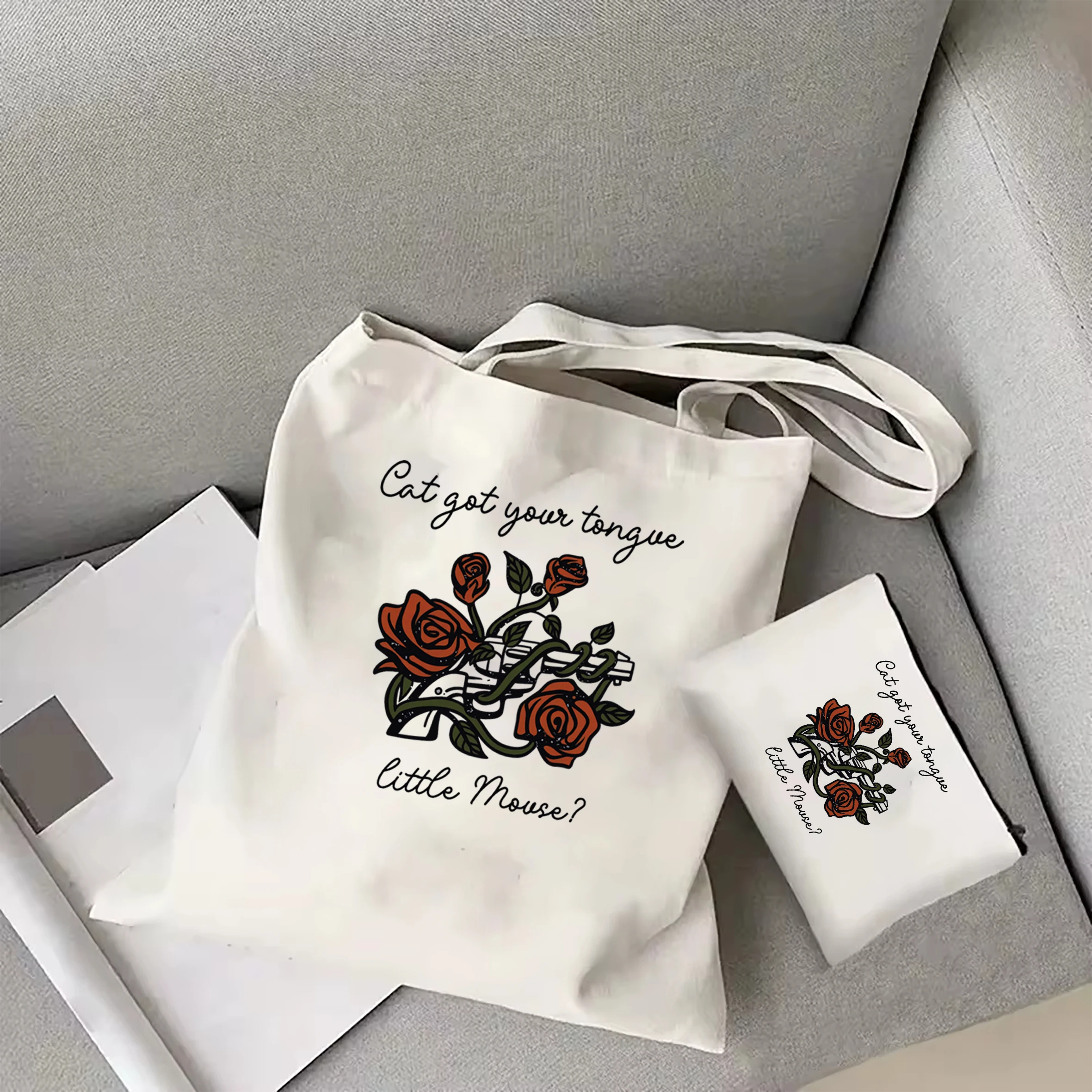 Haunting Adeline Canvas Tote Zade and Adeline Little Mouse Dark Romance Merch HD Carlton Smut Reader Bookstagram Cat and Mouse