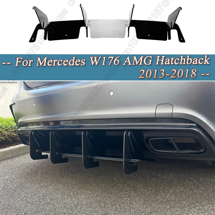 

Rear Bumper Lip Diffuser Spoiler Splitter For Mercedes-Benz A Class W176 A160 A180 A200 A250 A260 A45 AMG 2013-2018 Hatchback