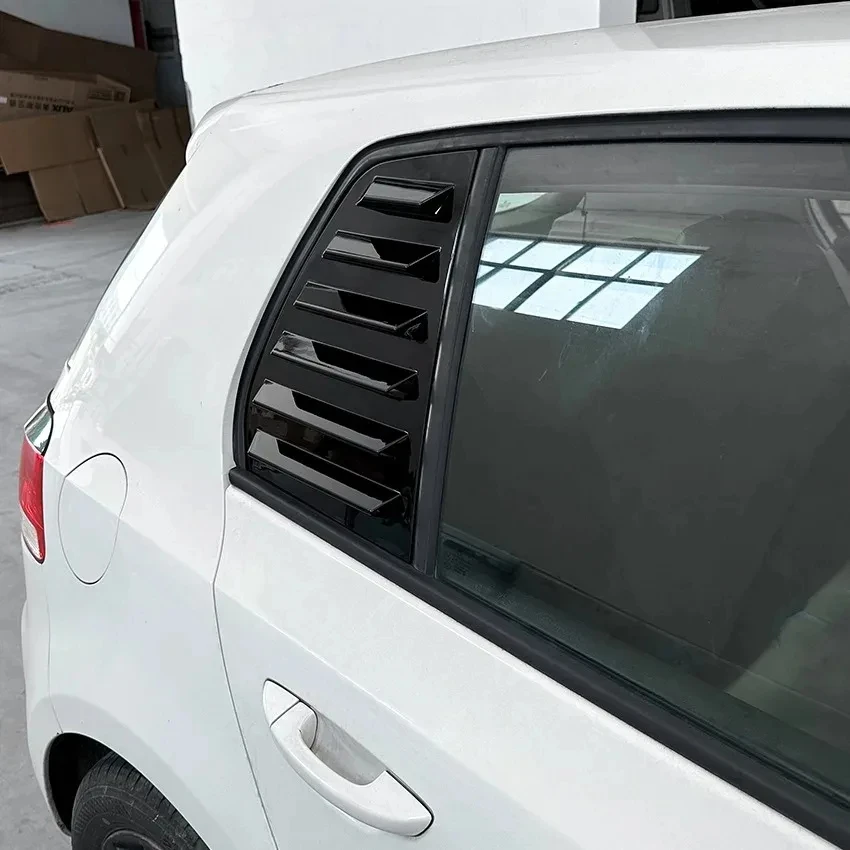 2Pcs Car Rear Window Shutter Cover Window Louver Sunshade Side Vent Trim For VW Golf 4 MK4 1997-2006 Auto Accessories