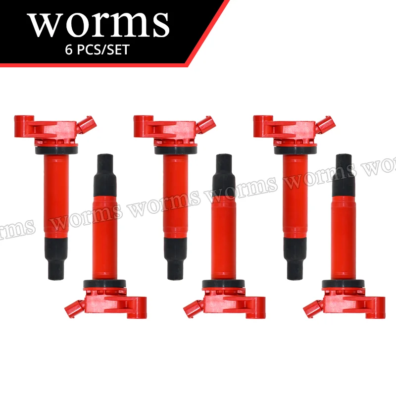 

Worms Racing High Performance Ignition Coil 6PCS Set Racing For Toyota Camry Avalon Sienna Lexus ES300 RX300