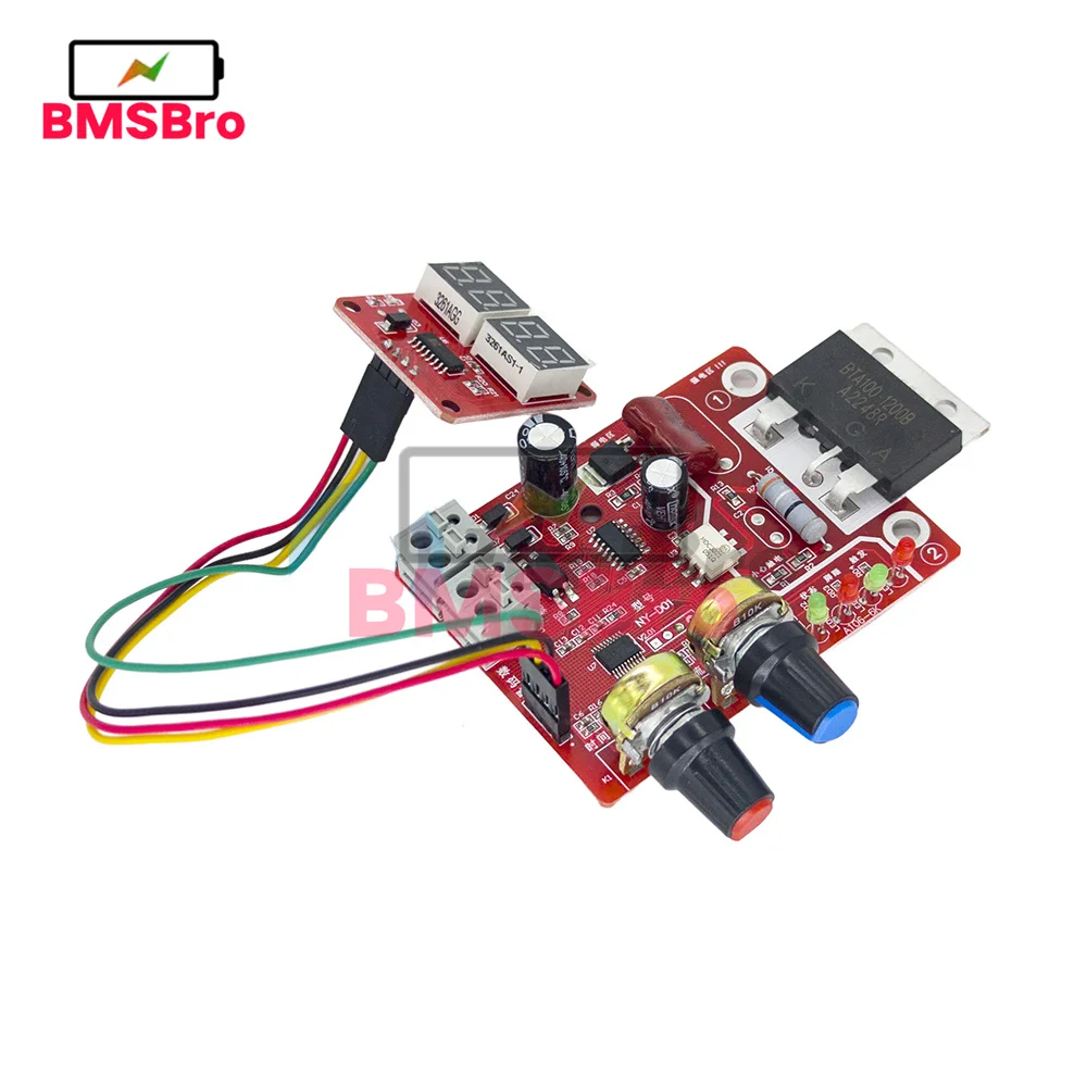 Saldatrice a punti digitale 40A/100A visualizzazione del tempo e del controllo della corrente saldatrice a punti AC220V a scheda Controller trasformatore 9V