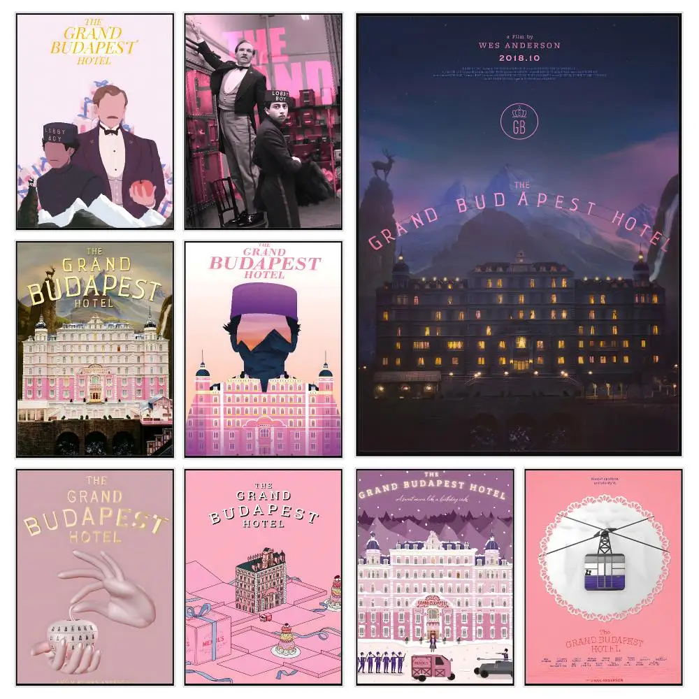 Comedy Movie T-the Grand Budapest Hotel Poster Modern Luxury Wall Poster Home Decor Space Enhancer
