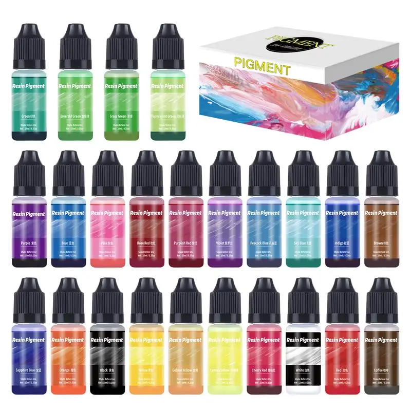 

Набор 16/20/24 цветов, гипсоцементный пигмент, пигмент на водной основе, жидкий краситель, концентрат, пластырь, форма для рукоделия, набор пигментов ﻿