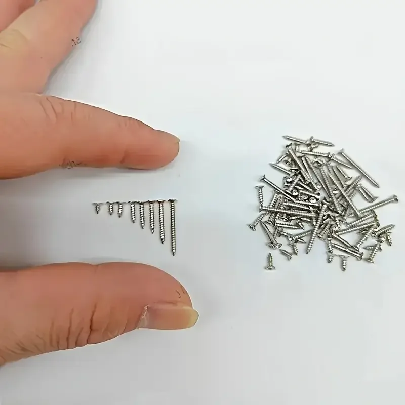 800pcs Self Tapping Wood Screws Set M2 Phillips Flat Head Sheet Metal Screw Self Lock Nut Wood Thread Nail Screw Sets