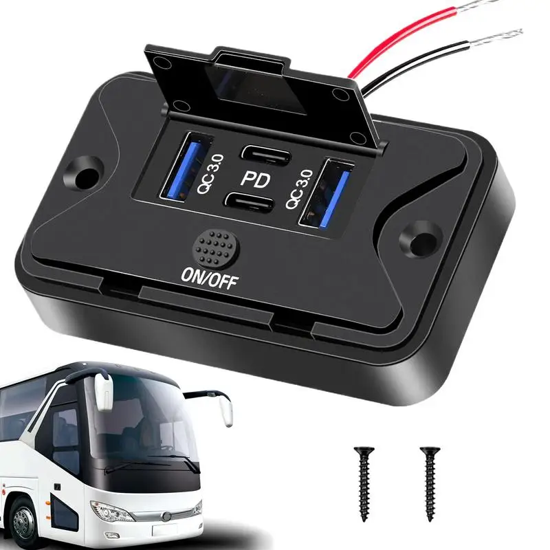 

Car Adapter For Plug Outlet Car Charger USB Fast Charge Quick Rapid Multiport Portable Outlet Auto Automobile Gadgets Mobile