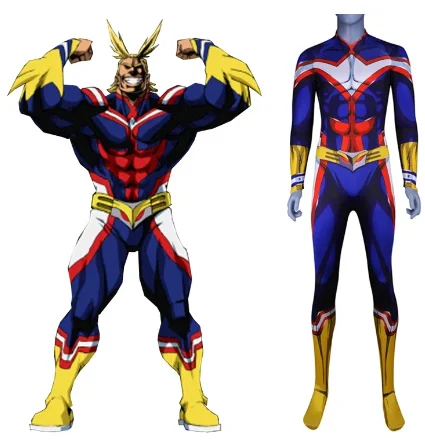 Halloween My Hero Academia All Might anime Cosplay Costume Bodysuit Adults Zentai Second Skin Suit