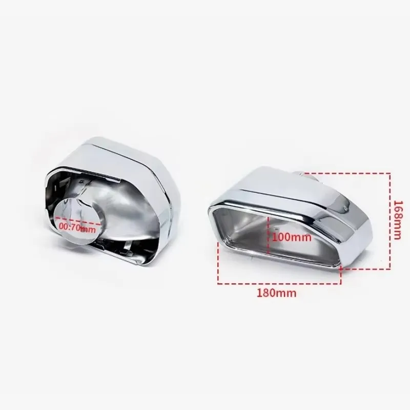 1 Pair Black Square Exhaust Pipe Tips for BMW X3 X4 30i 2022 Muffler Welding Nozzle for Car Exhaust System X Series