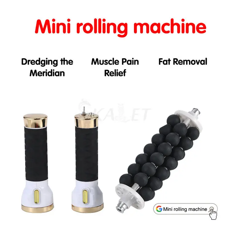 Microcurrent High Frequency Rolling Massage Lymphatic Drainage Anti-Cellulite Body Shapping Rolling Beads Cylinder Therapy