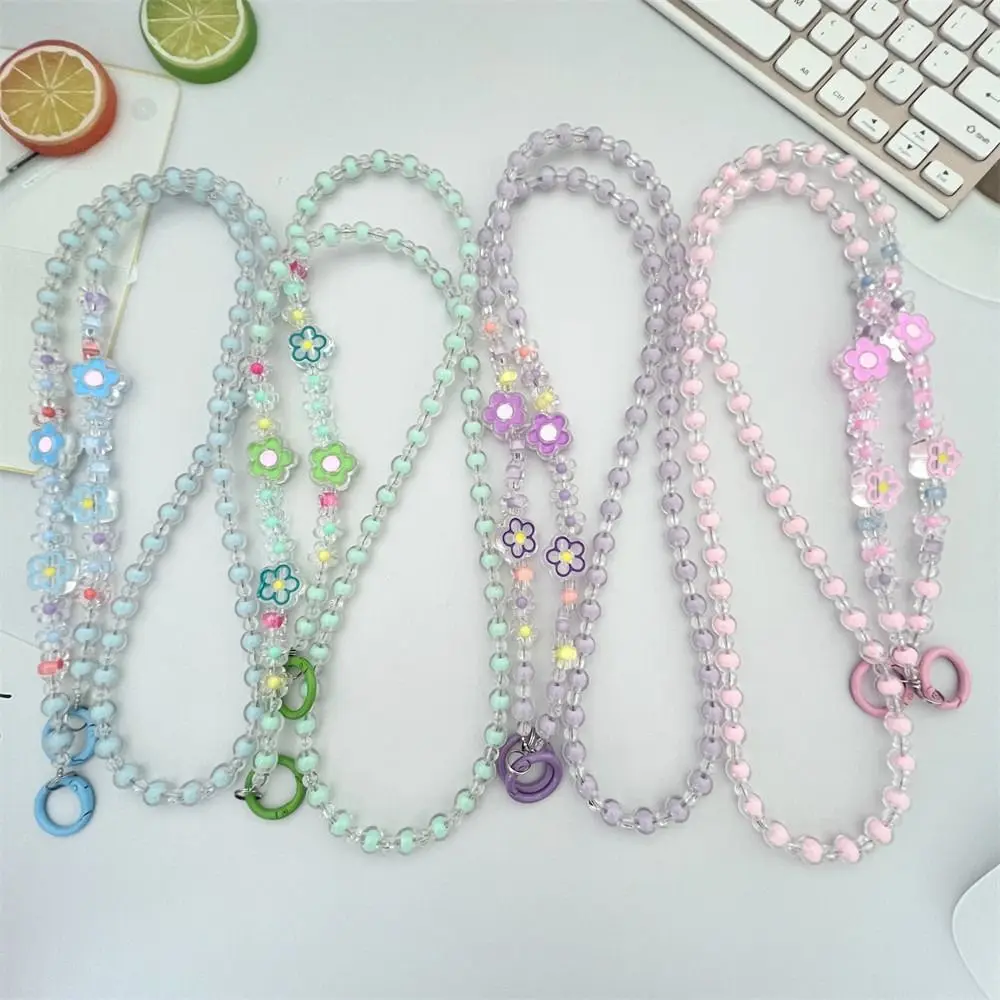 Модный милый цветок из бисера, цветок, ремешок для телефона, подвесное украшение, универсальный кошелек, ожерелье, цепочка, сумка через плечо, сумка-цепочка