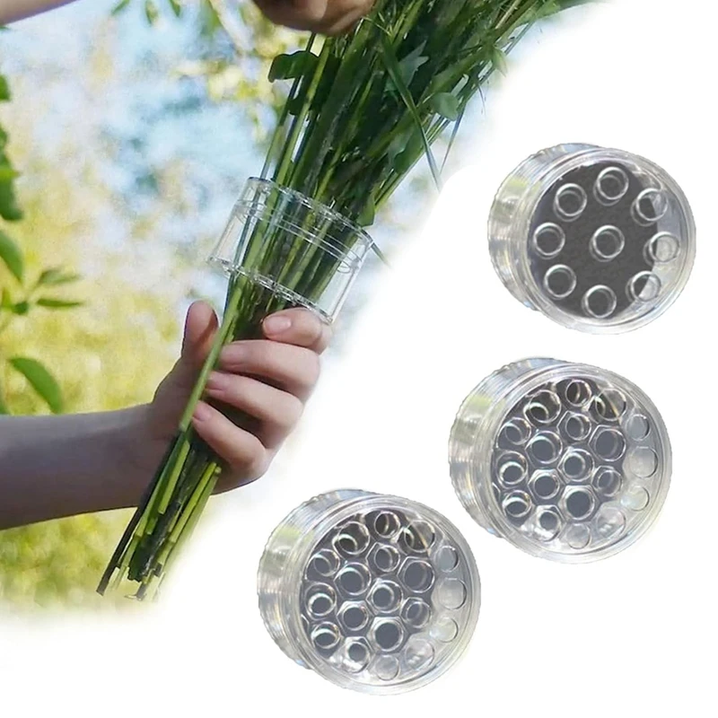 3 Pcs Spiral Ikebana Stem Holder, Transparent Reusable Floral Grid for Vase, Bloom Shaper for Flowers (2L+1S)