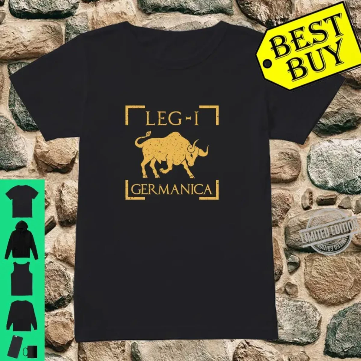 Legio I Germanica Taurus Emblem Roman Legion T-Shirt. Summer Cotton Short Sleeve O-Neck Mens T Shirt New S-3XL