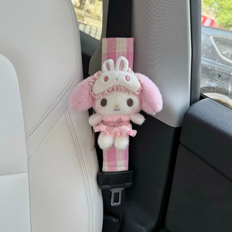 Hello Kitty My Melody Cinnamoroll Sweet and Cute Car Seat Belt Shoulder Cover Car Decoration Protective Cover Gift for Friends