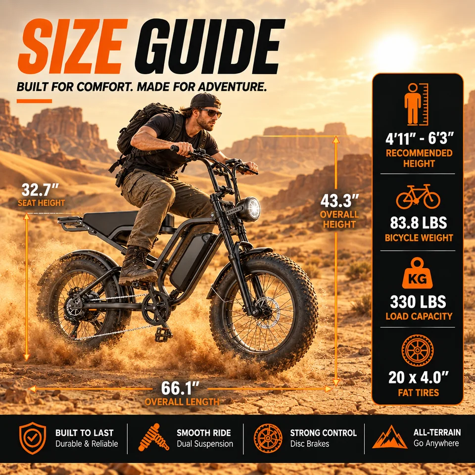1000W Peak Electric Bike for Adults 48V 15Ah Removable Battery 20 Inch Fat Tire E-bike Dual Suspension All-Terrain Commuter US Stock image 5