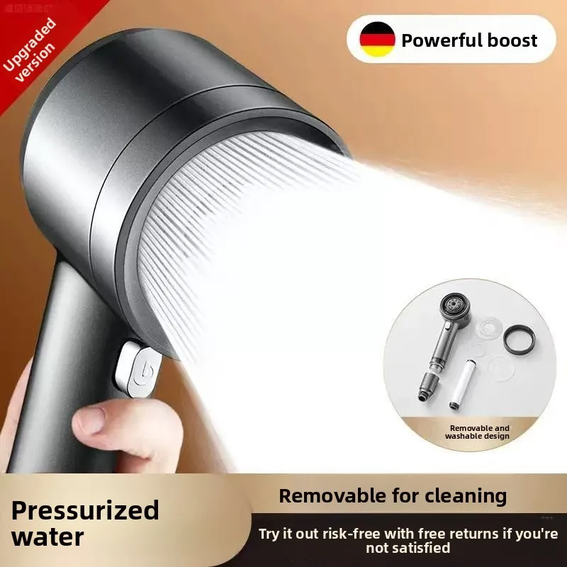 High Pressure Shower Head with Water Saving Filter Large Flow Rainfall Bathroom Shower Set for Home Use