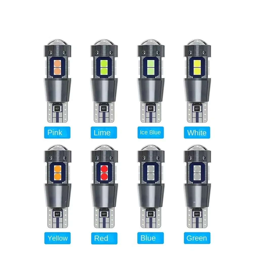 Car Interior Side Light T10 W5W 168 192 Led Tail Light 3030 10SMD 12V Auto Lamp CANBUS NO Error Car Marker Parking Bulb