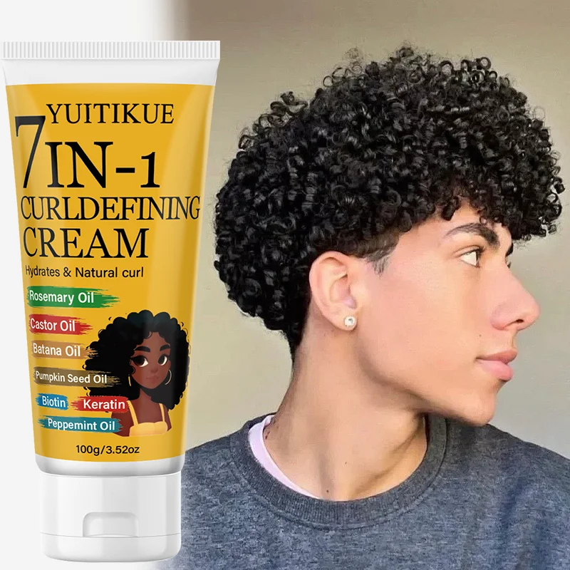 

7-in-1 Curl Defining Cream, Hydrate & Define Natural Curls with Batana Oil, Biotin & Keratin, 100g