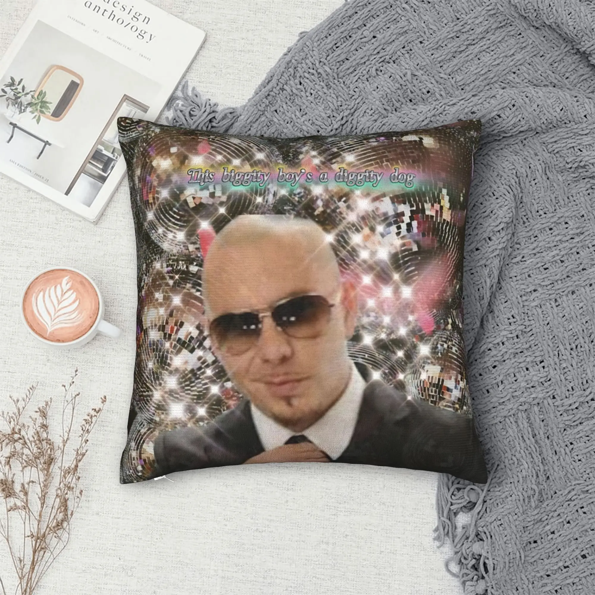 Singer Pitbull Tour 2026 Pillowcase Product Soft Cushion Cover  Throw Pillow Cover Home Decor Zippered Multi-Size