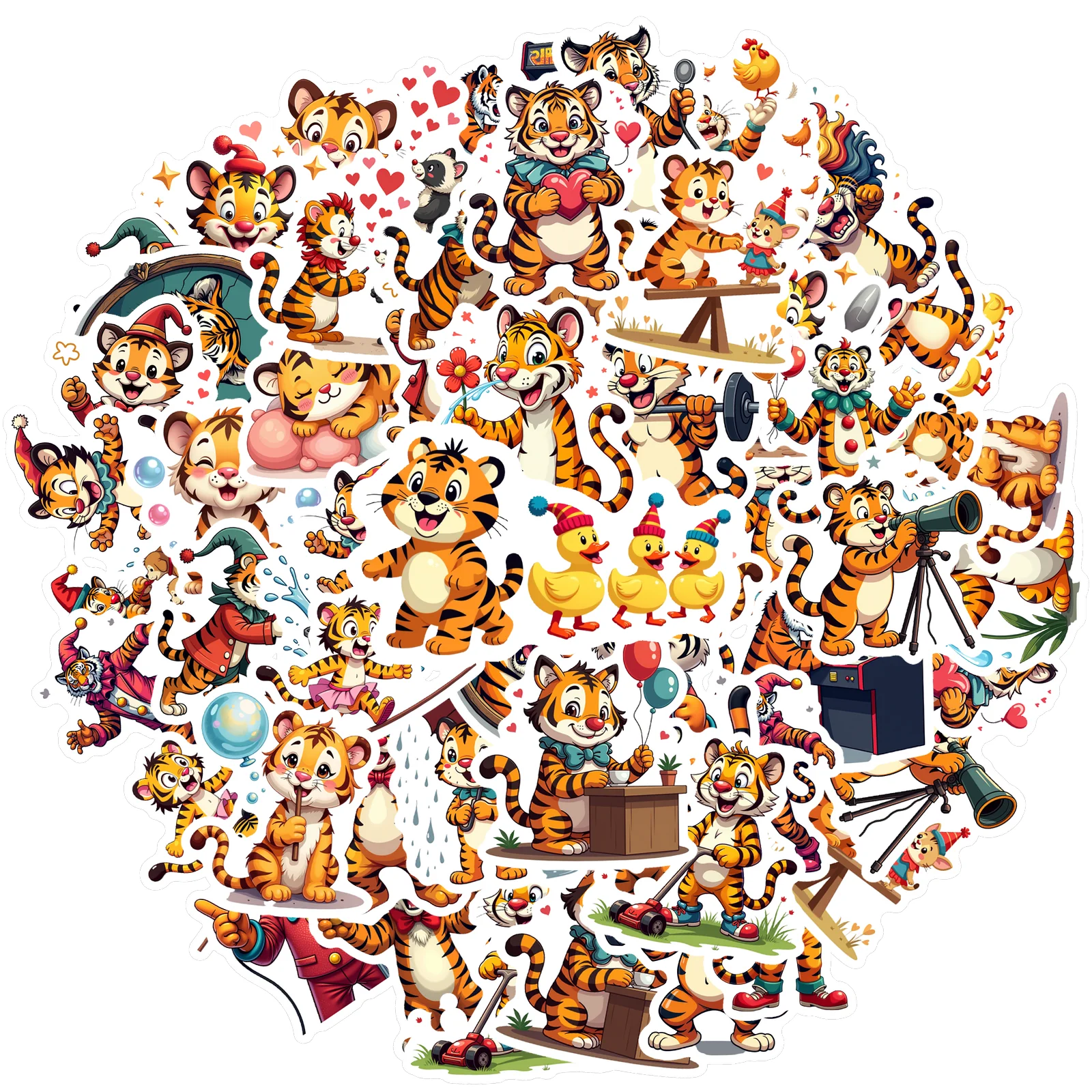 35pcs-100pcs Lively Stickers Lovely Animal Stickers Stickers For Laptop Luggage Scrapbook Diary Sticker DIY