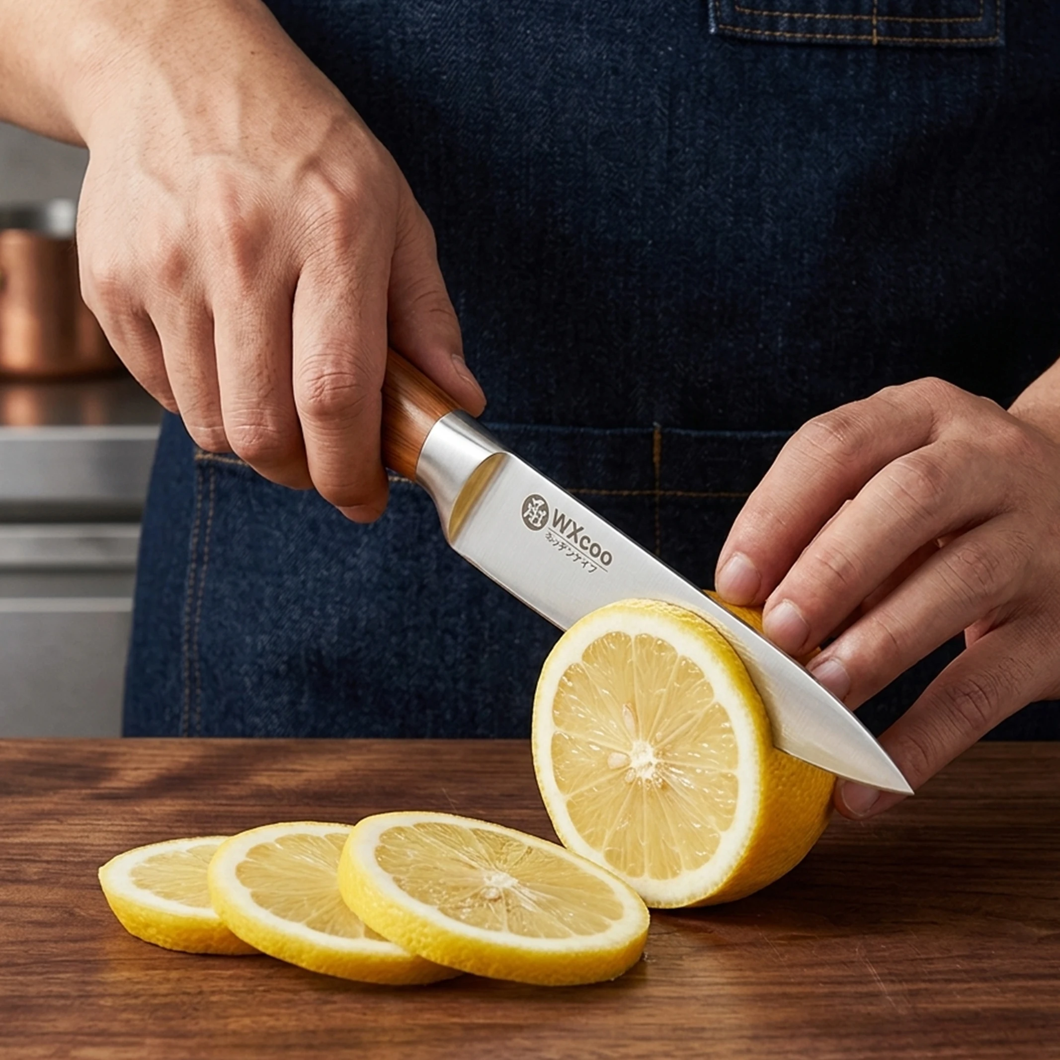 WXCOO 1-3pcs Fruit Knife Stainless Steel Kitchen Knives Meat Cutting Utility Knife Fruit Peeler Cooking Chef Ergonomic Handle