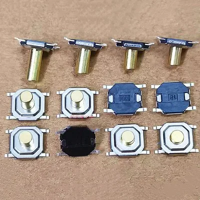 100pcs 4 * 4 * 1.5 / 2 / 2.3 / 2.5 / 3 / 3.5 / 4.3 MM SMD button touch micro switch / waterproof copper head 4pin 4 feet four