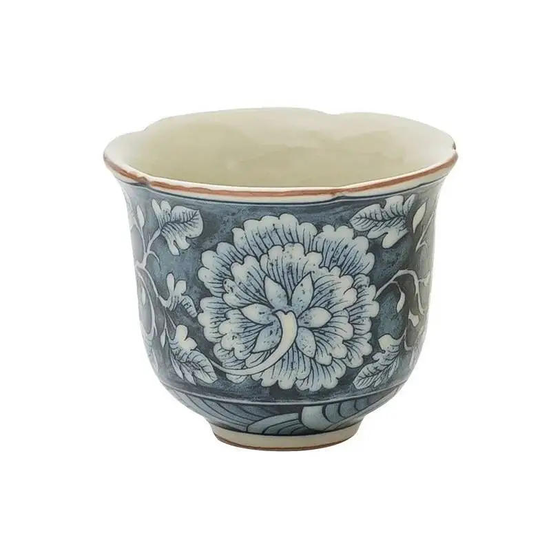 زهرة رو فرن زهرة الفم كوب ماستر كوب السيراميك كوب شاي صغير العتيقة نمط تذوق كوب فرقعة كوب واحد طقم شاي الكونغ فو #4