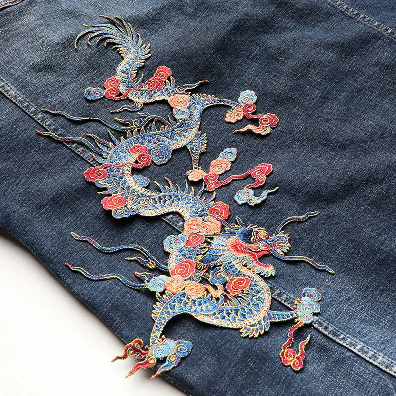 

21 X 37CM Big Size Dragon Patch Embroidered Sew on Patches for Clothing Applique DIY for Clothes