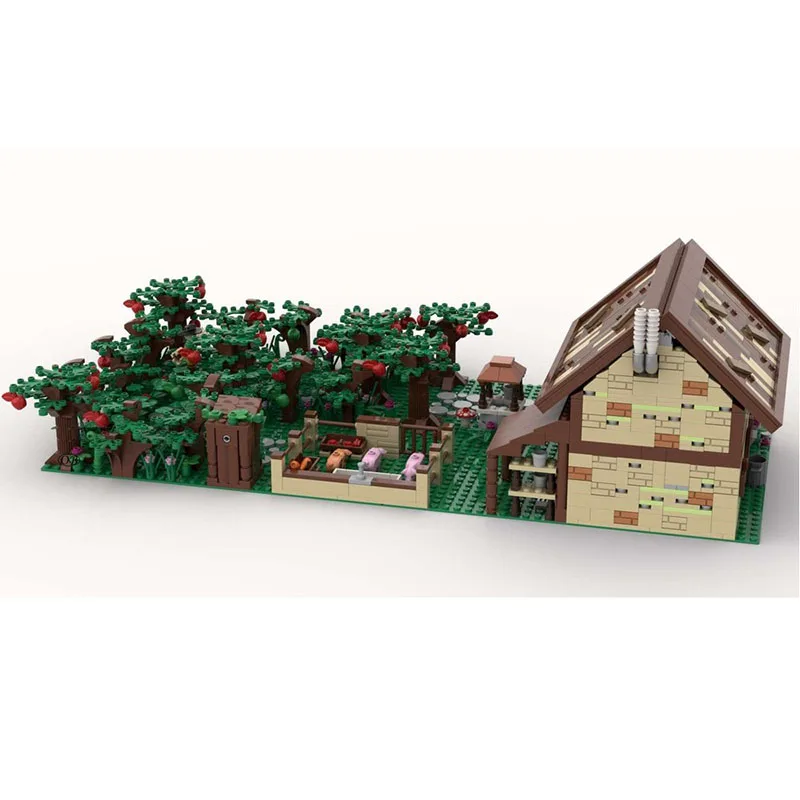 مزرعة نموذج Moc قوالب بناء وحدات المقصورة السرية/نموذج المختبر التكنولوجيا كتل عيد الميلاد لتقوم بها بنفسك لعبة هدايا البناء #3