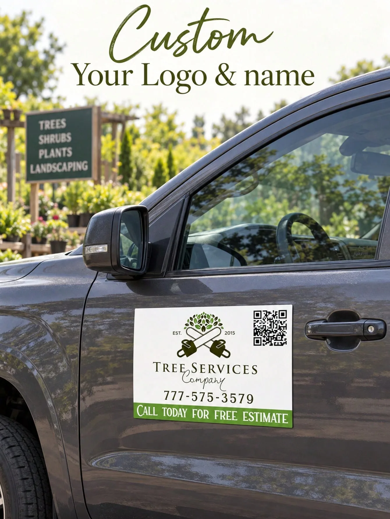 Custom Car Magnetic Signs, Personalized Logos For Your Car, Van, Truck, Waterproof Design, Promote Your Commercial Vehicle
