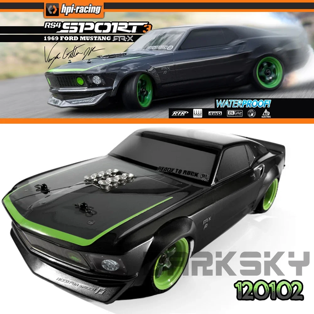 

HPI RACING 120102 SPORT 3 MUSTANG RTR-X 1969 1/10 RC Электрическая модель с дистанционным управлением Автомобиль для дрифта на дороге Игрушки для взрослых и детей