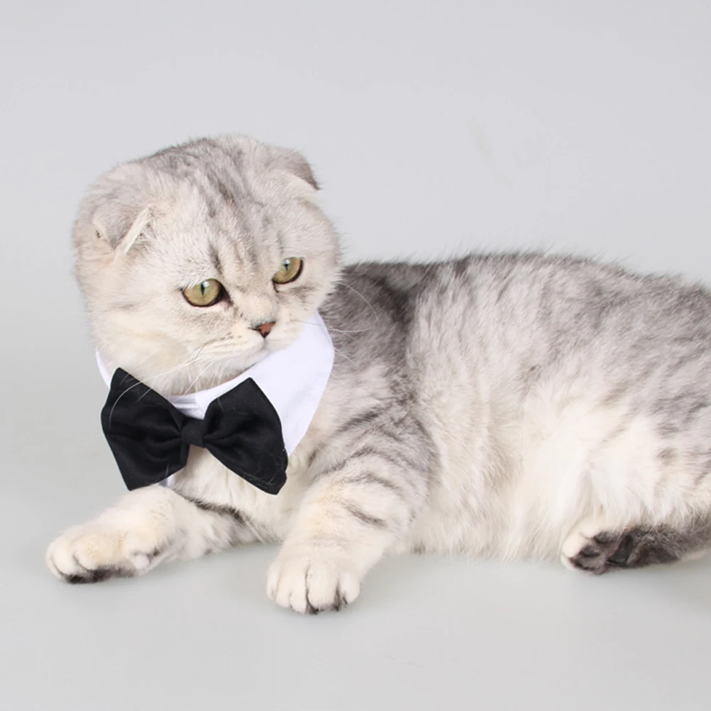 

3 Pieces Adjustable Pets Dog Cat Bow Tie Pet Costume Necktie Collar for Small Dogs Puppy Grooming Accessories - Size L
