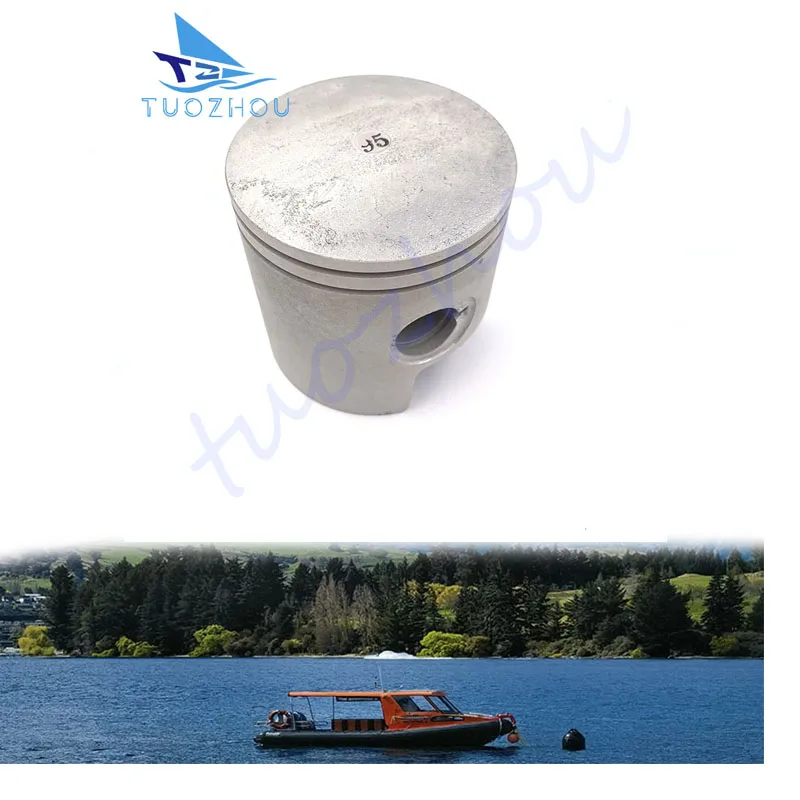 6F5-11631-00 Piston Kit For Yamaha 2 Stroke Outboard Motor 40HP 40G 40J Diameter  78mm with Clip and Pin 6F6-11631-00