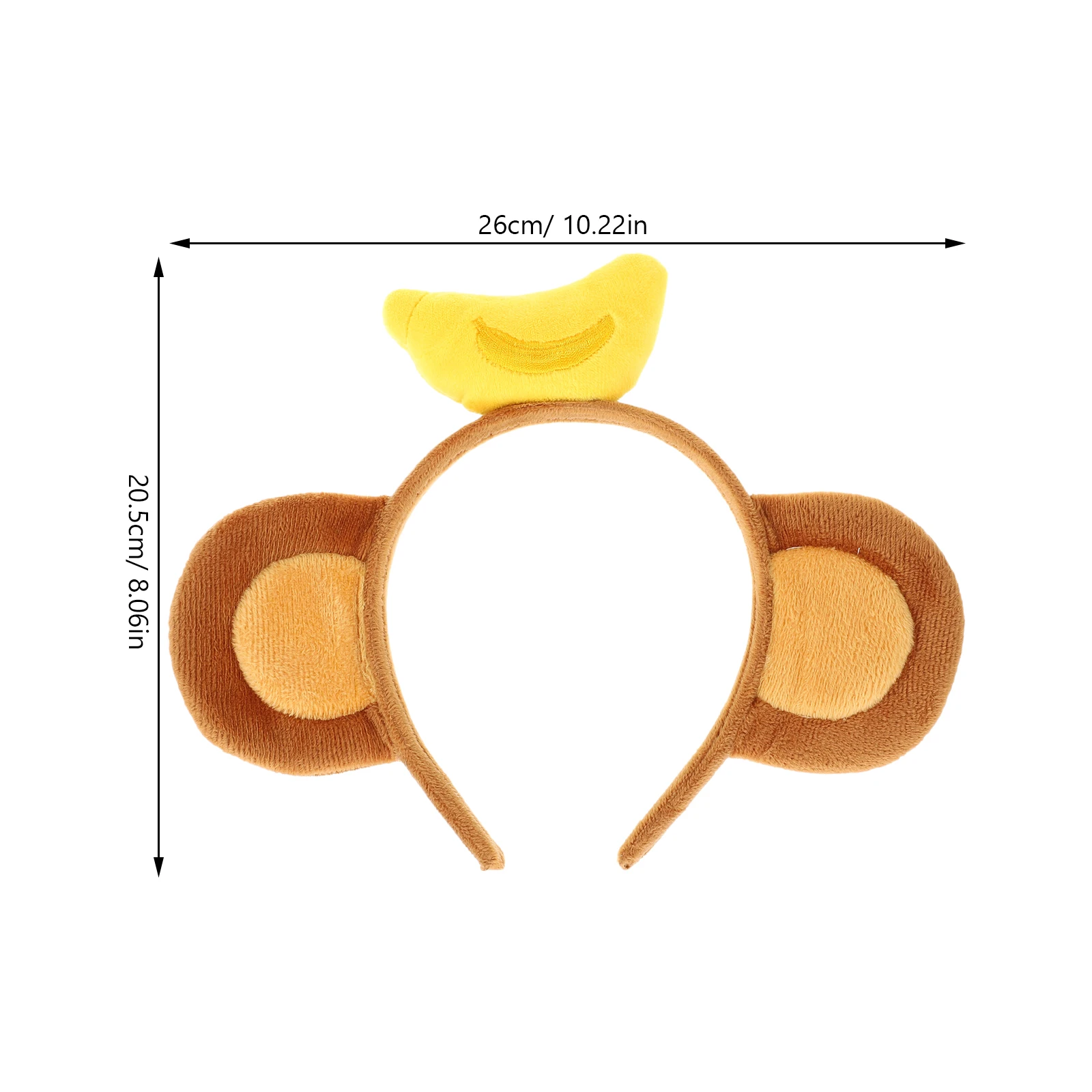 Affenohren Stirnband Affenhaarband Flauschige Banane Cosplay Cartoon Tierohren Stirnband Bühne Führen Sie Requisite Waschen Gesicht Stirnband