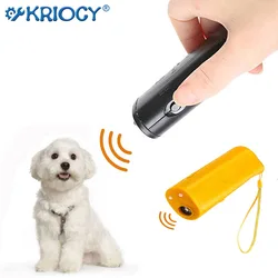 3 in 1 et  Dog Anti Barking Device Ultrasonic Dog Repeller Stop Bark Control Training Supplies With LED Flashlight