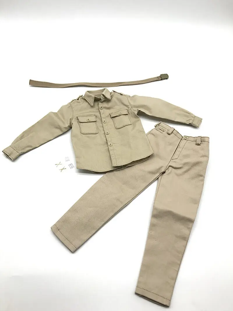 1/6 Scale Army Captain Summer Uniform Shirt Pants Model for 12