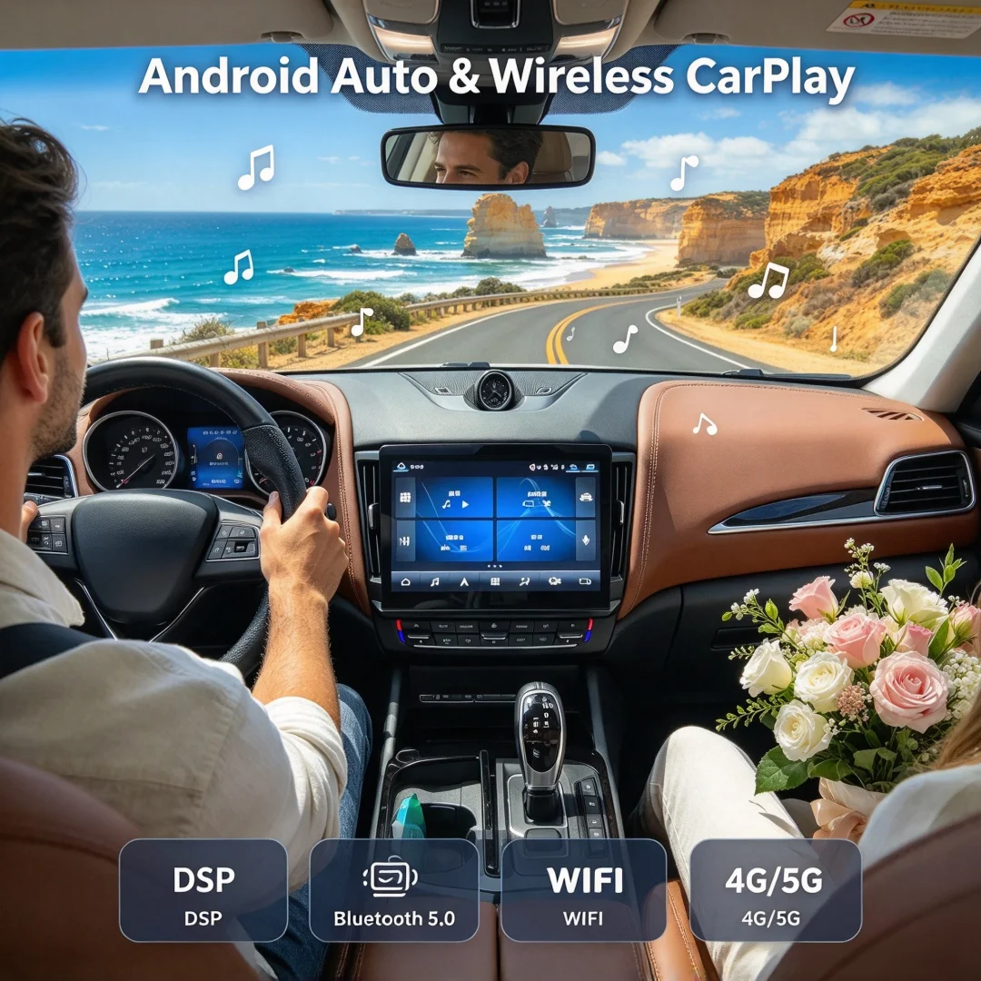 10.26inch Android Screen For Maserati Levante 2016-2020 Car Radio GPS Navigation Stereo CarPlay Multimedia Video Player HeadUnit