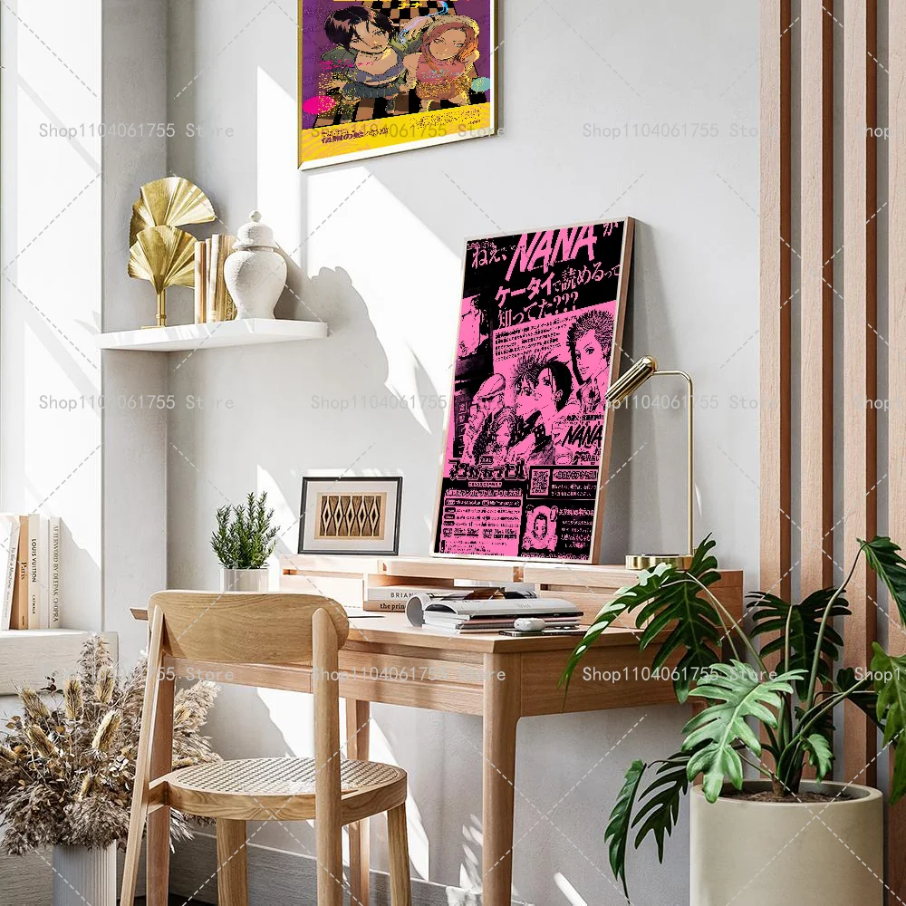 1PC Japanese Classic Anime NANA Poster Self-adhesive Art Waterproof Paper Sticker Coffee House Bar Room Wall Decor