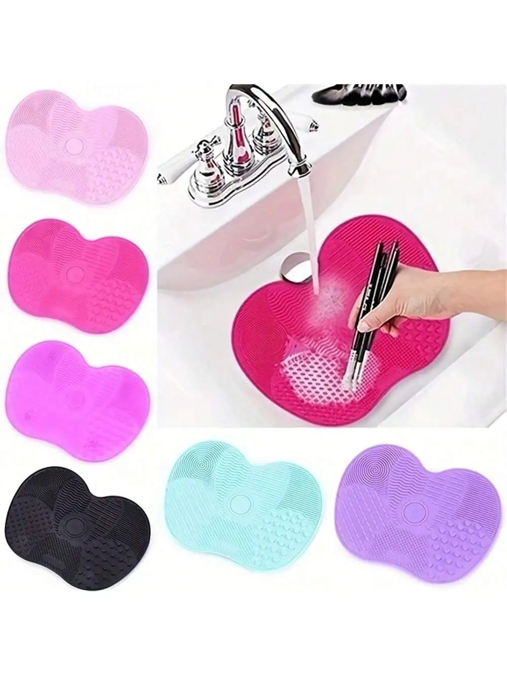 Convenient cleaning pad, silicone makeup brush cleaning pad, makeup brush cleaning agent pad, makeup brush cleaning pad