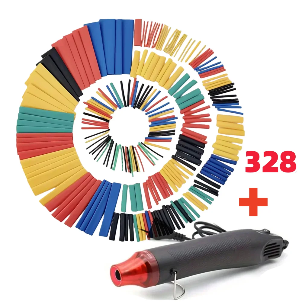 Datenkabelabdeckung, Kabelhülse, 328 Stück, Schrumpfschlauch-Set, 2:1, Schrumpfdrahtschutz, Wrap Connect Cover Protection