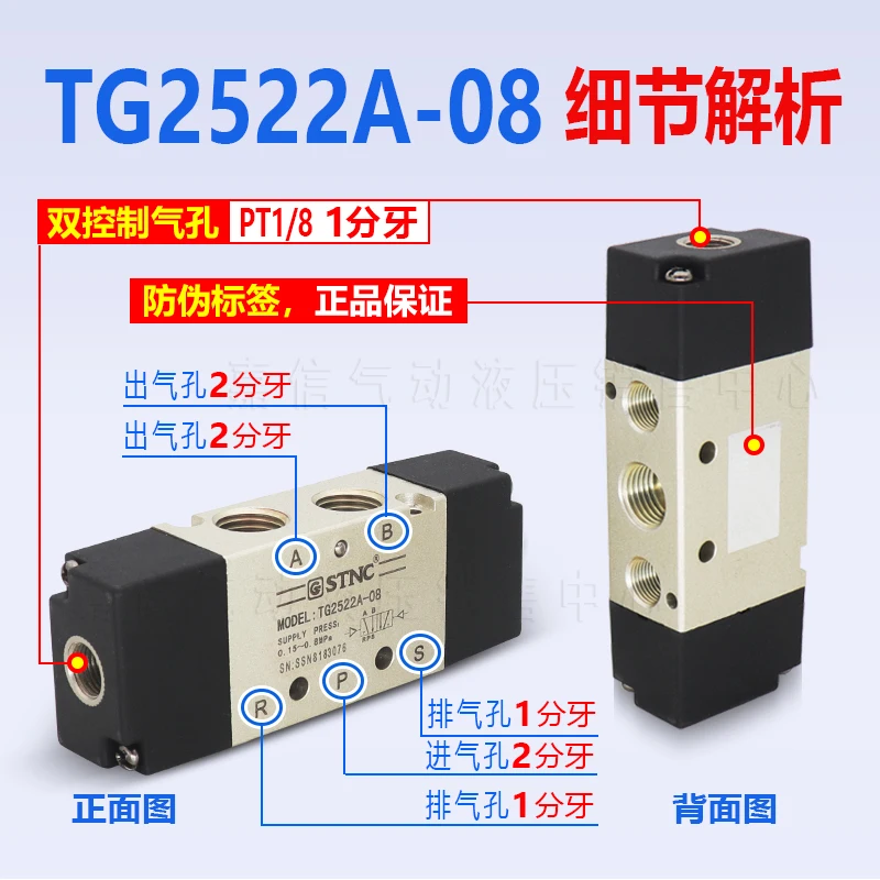 STNC Pneumatic solenoid valve 1/4