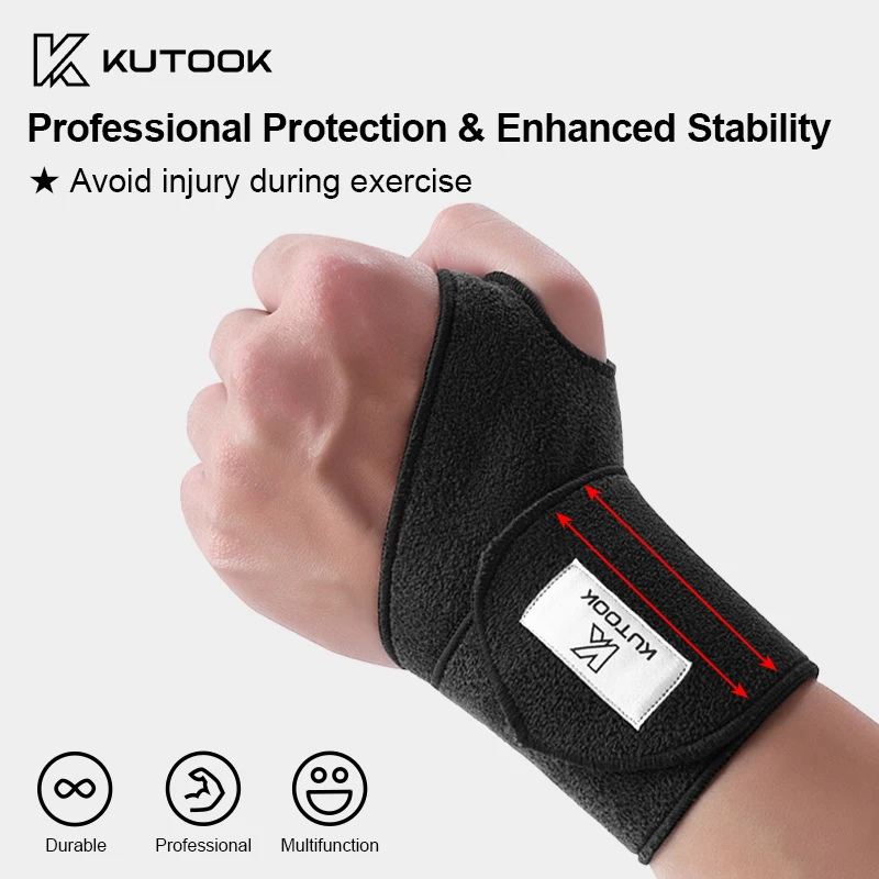 KUTOOK 1PC Wrist Protector Straps Weight Light Sports Gym Wristbands Hand Bandage Training Wrist Support Fitness Lifting Straps