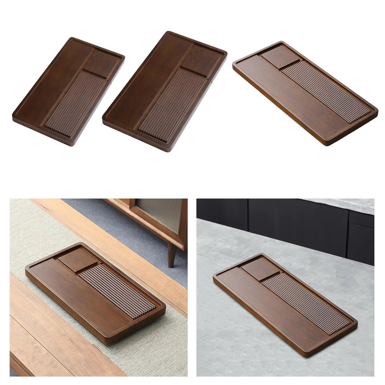 

Chinese Bamboo Tea Tray Tea Table Kungfu Tea Table for Home Tea Room Hotel