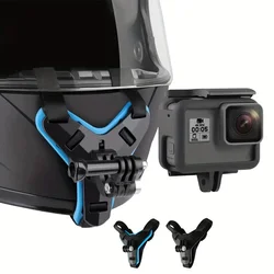 Motorcycle Helmet Chin Strap Mount For GoPro For Hero 12 11 10 9 8 7 6 5 Black DJI Osmo Insta360 For AKASO YI Action Camera