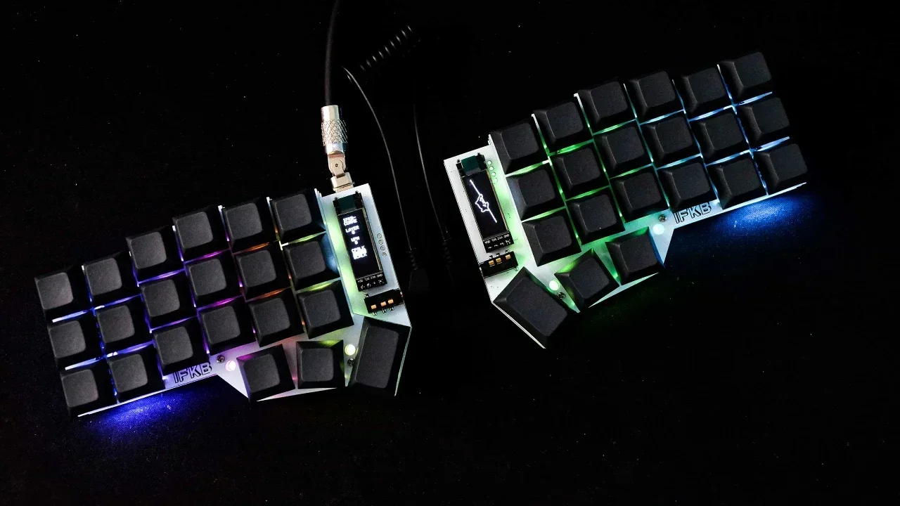 Corne Split Keyboard Kit Custom Wired RBG Hot Swap Knob OLED Vial/qmk Ergonomic Geek Programmer Office for Gamers Design Gifts