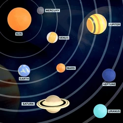 9PCS Simulation Solar System Earth Globe Eight Planets Ball Cosmic Planet Model Figures Teaching Science Educational Toy